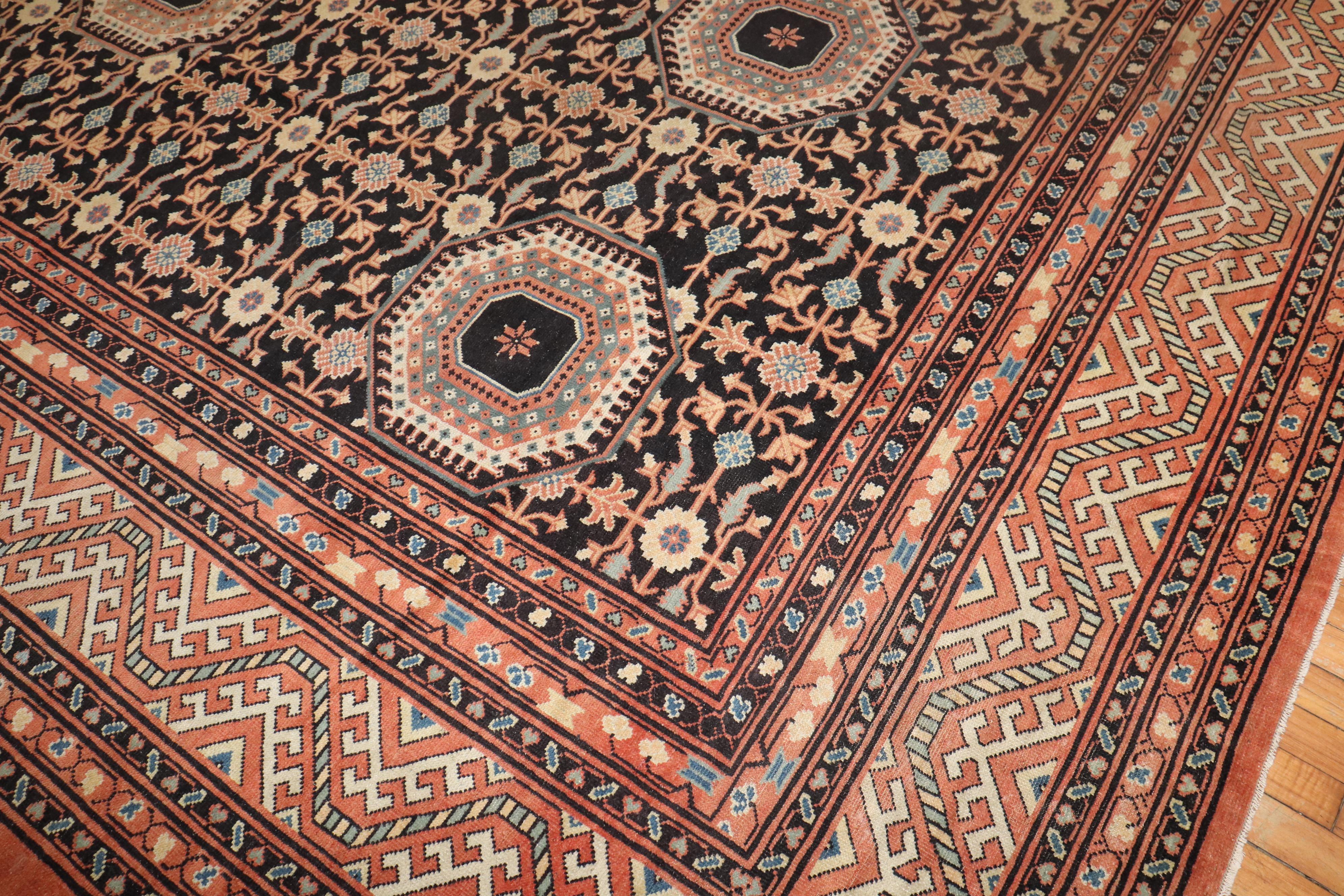 Oversize Vintage Inspired Samarkand Rug For Sale 4