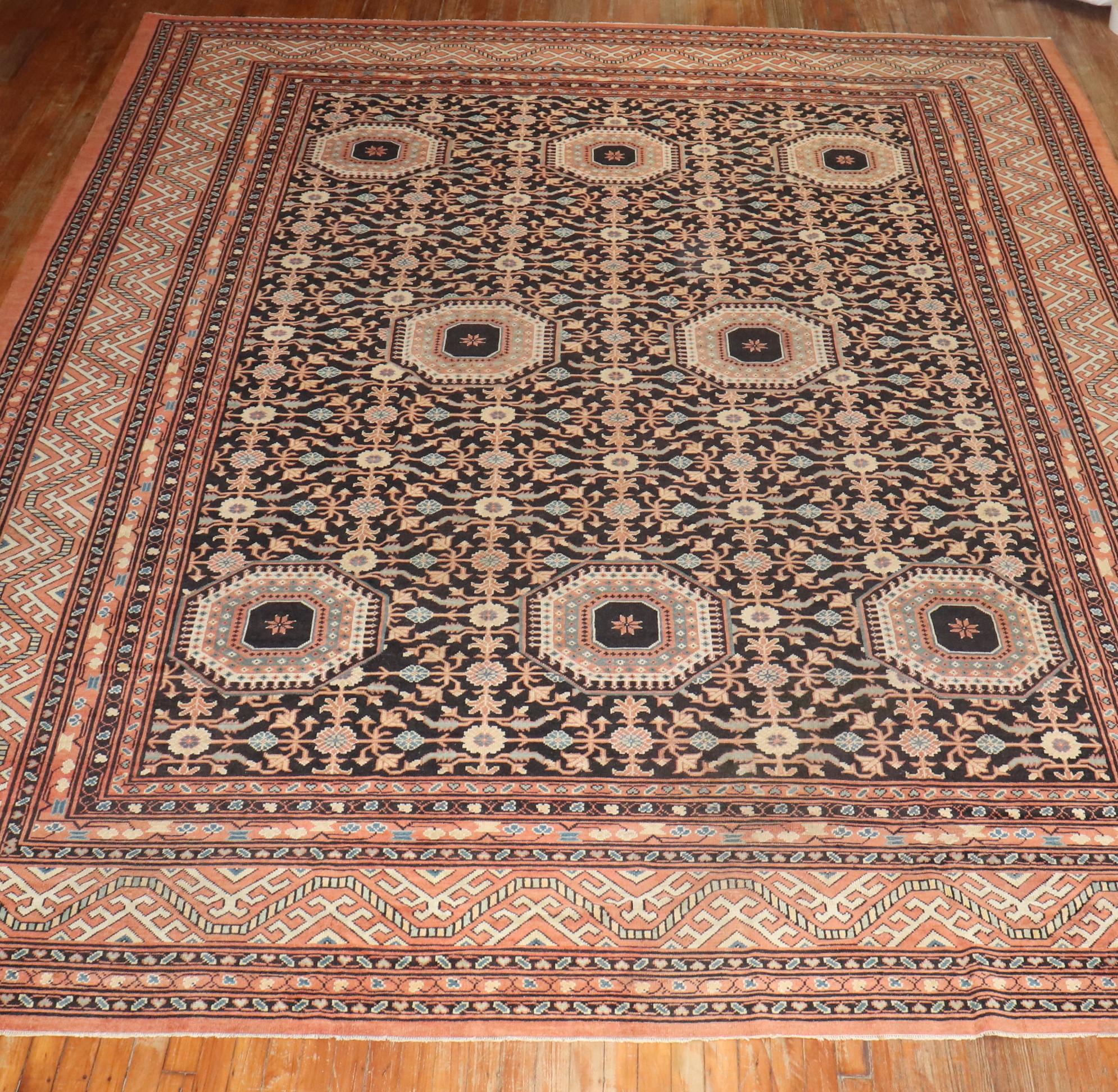 Übergroßer Samarkand-Teppich im Vintage-Stil im Angebot 7