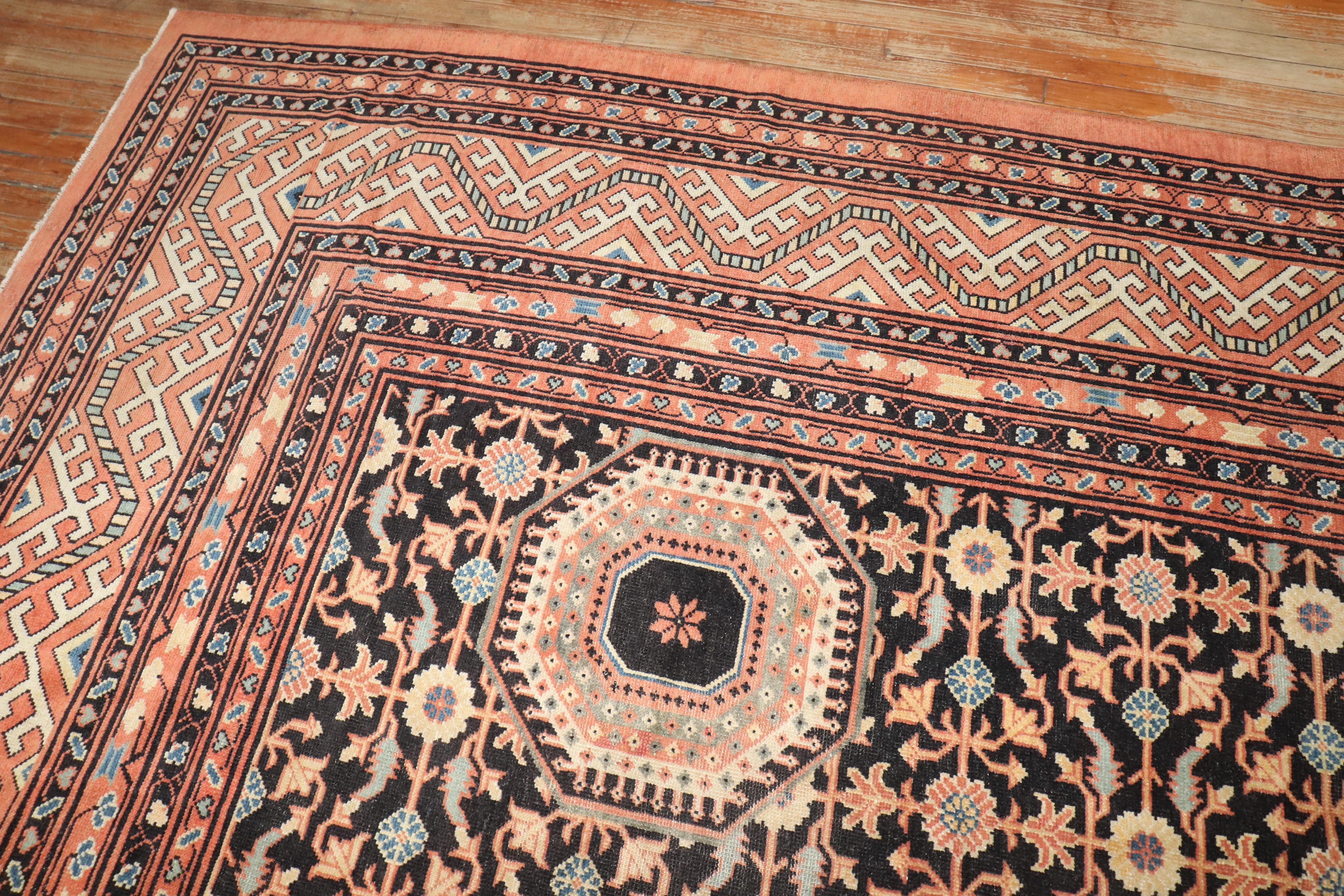 Übergroßer Samarkand-Teppich im Vintage-Stil (20. Jahrhundert) im Angebot