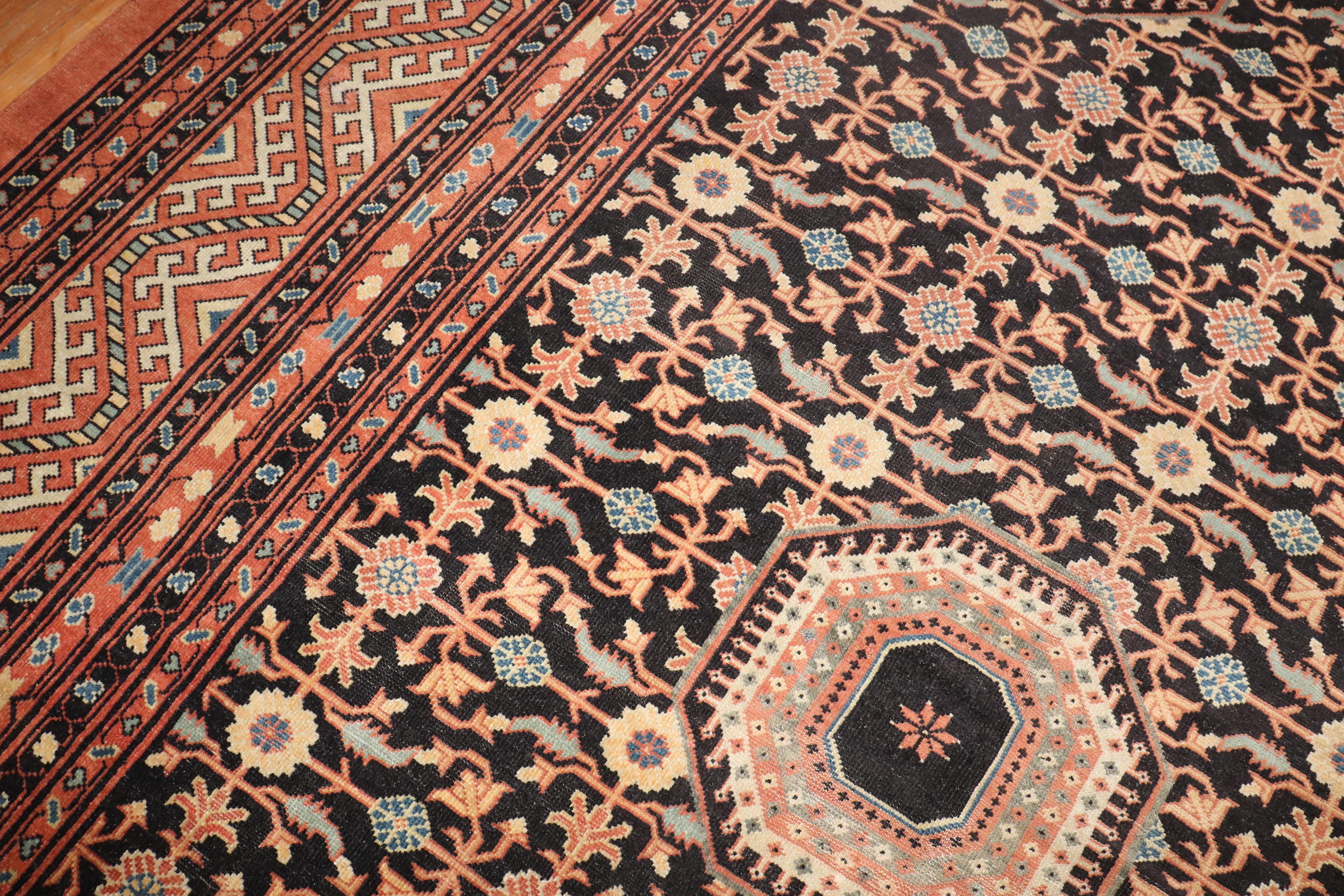 Übergroßer Samarkand-Teppich im Vintage-Stil im Angebot 1