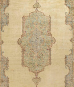 Oversize Vintage Persian Kirman circa 1940 Rug Carpet 12' x 21'.