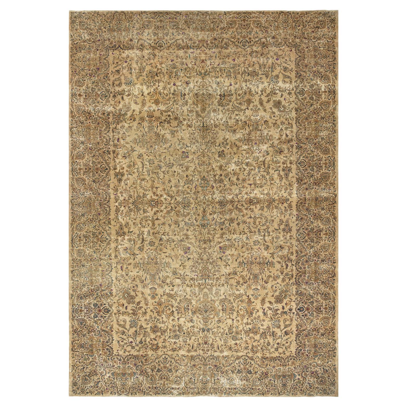 Oversize Vintage Persian Kirman Rug, circa 1920  13'8 x 19'5 For Sale