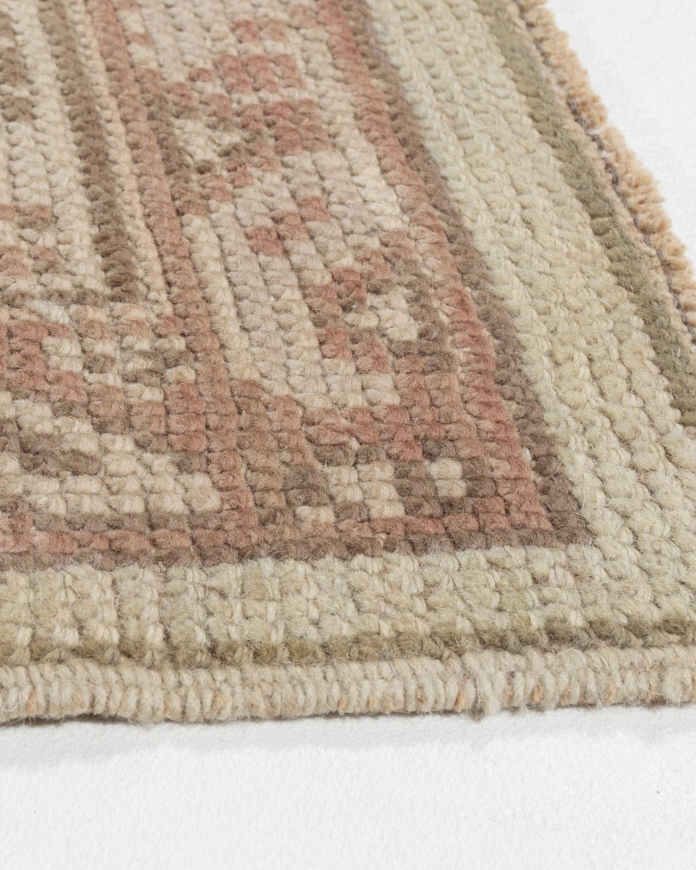 Hand-Knotted Oversize Vintage Tan Turkish Oushak Rug For Sale