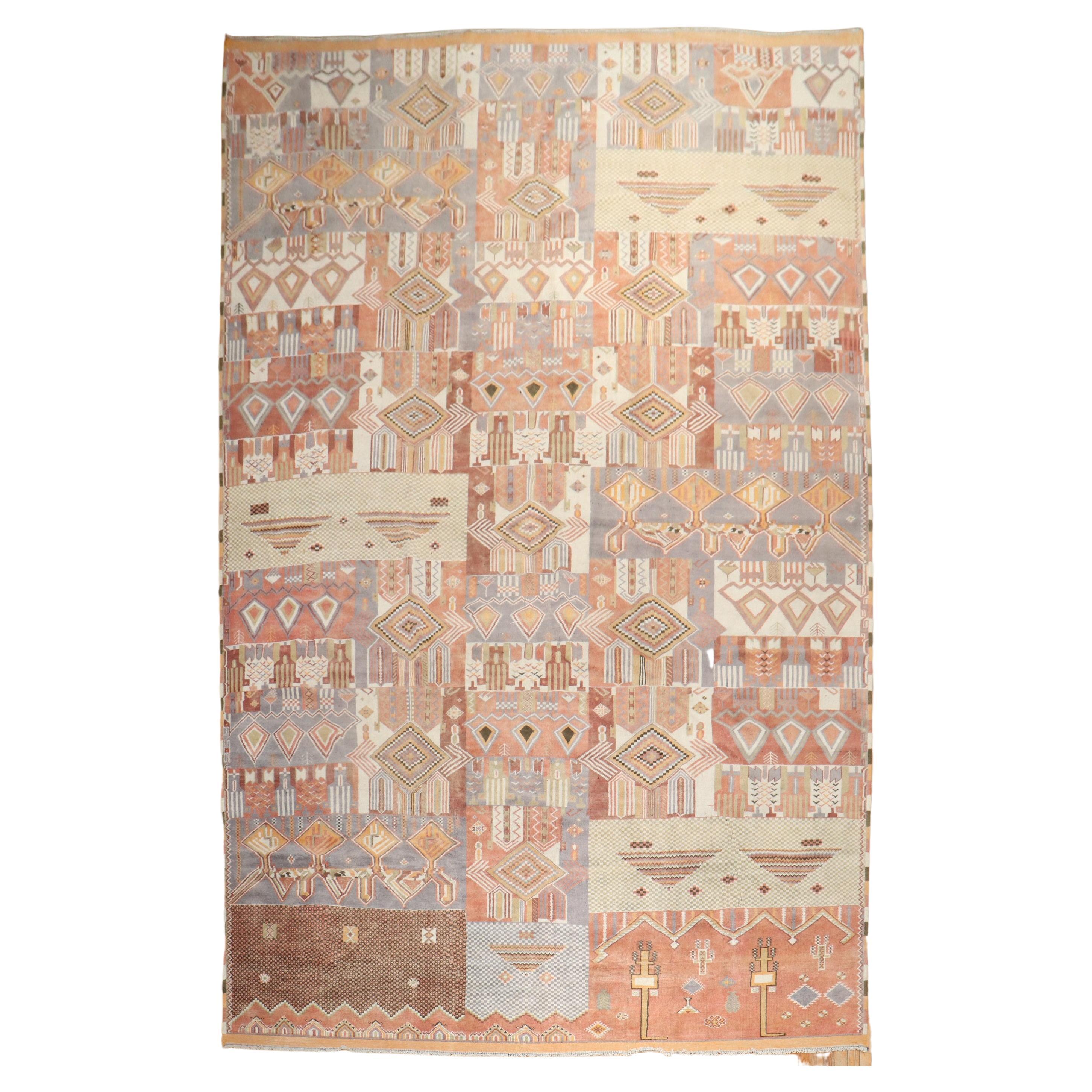 A whimsical oversize Moroccan Rug from the 3rd quarter of the 20th century.

Measures: 9'9'' x 16'.