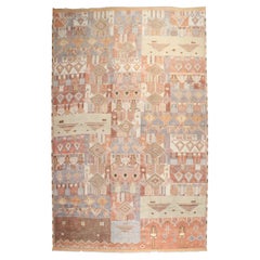 Oversize Whimsical Vintage Moroccan Rug