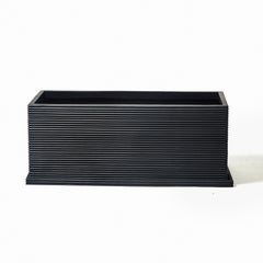 Jardinera Rectangular Grande de Fibra de Vidrio "Negra" para Exteriores e Interiores