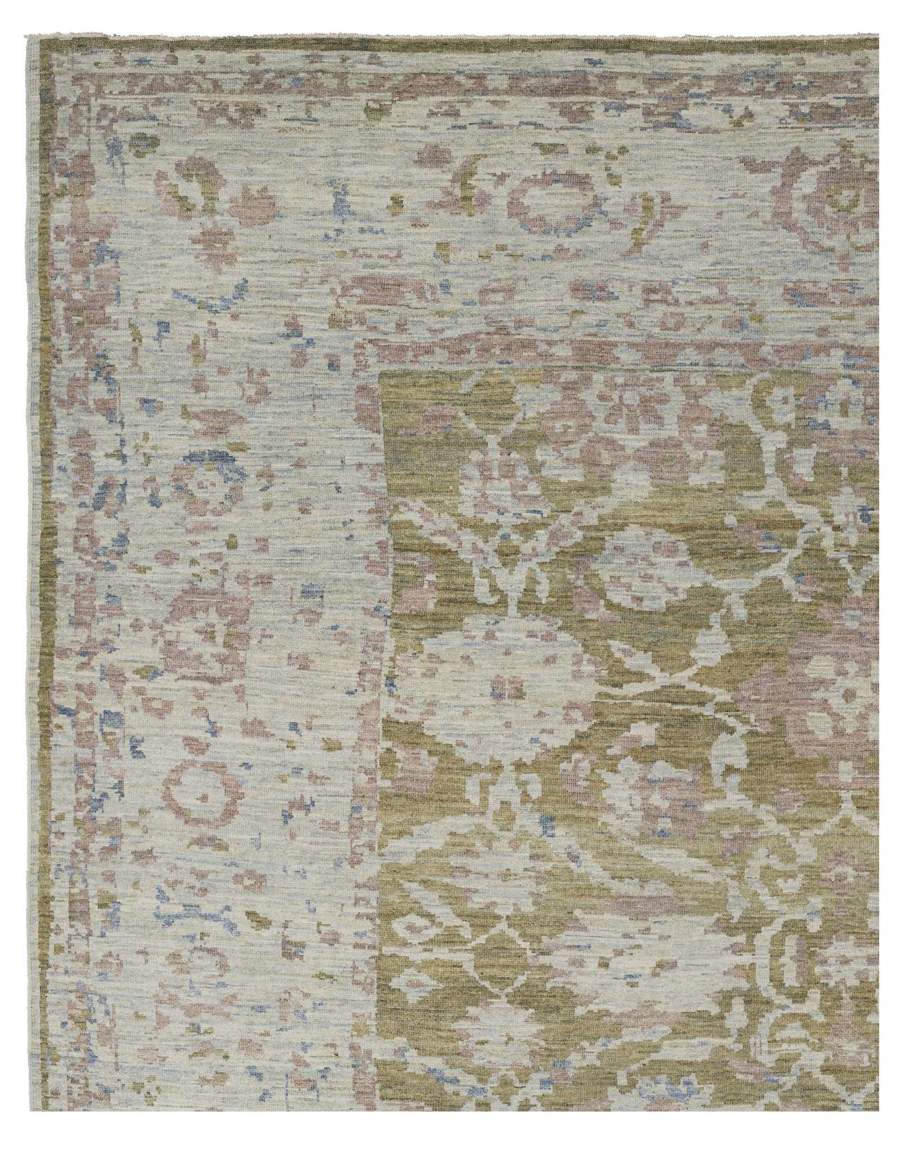 XXI secolo e contemporaneo Tappeto oversize intrecciato, 12 ft × 14 ft , Greene & Greene morbido in vendita