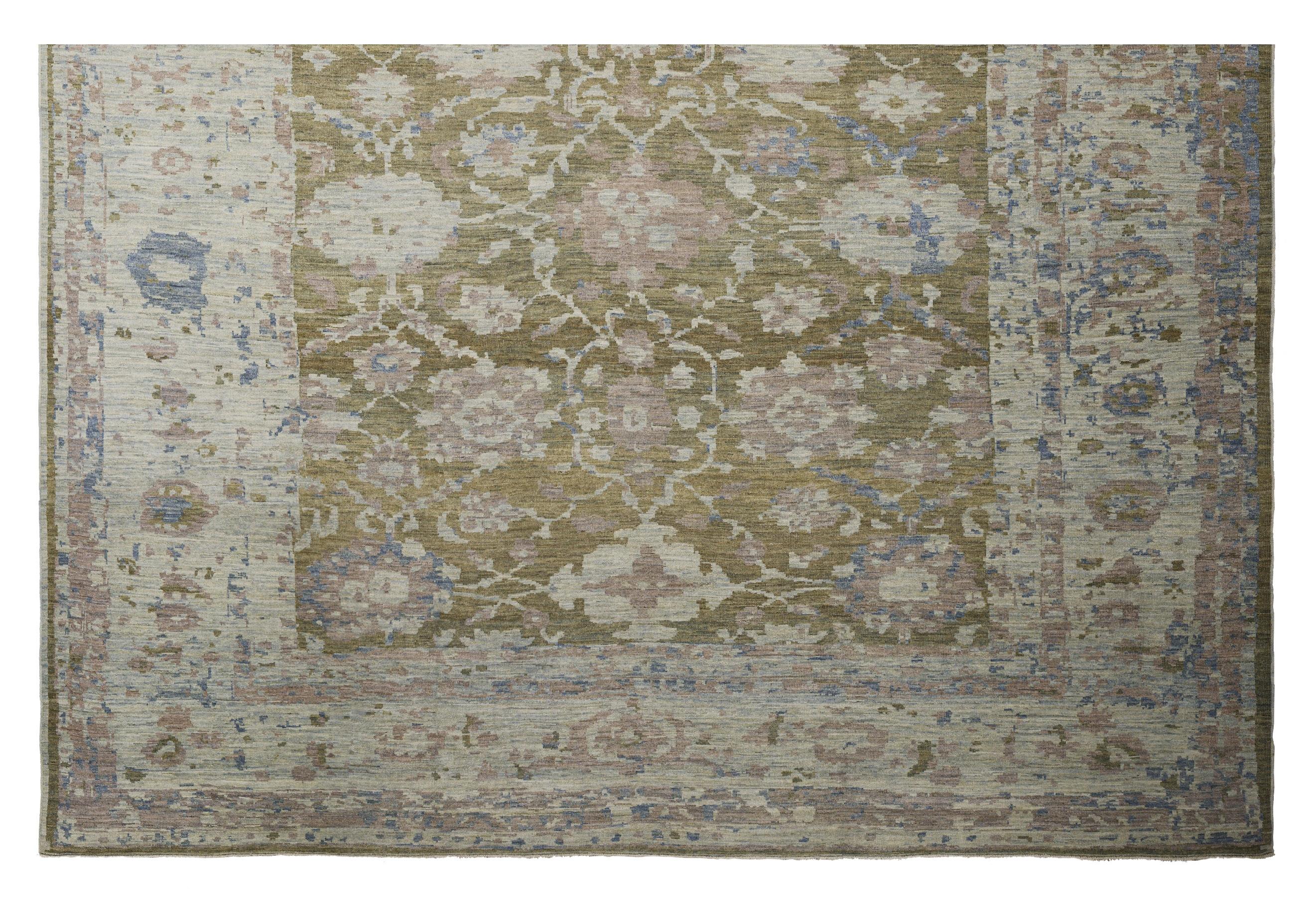 Tappeto oversize intrecciato, 12 ft × 14 ft , Greene & Greene morbido in vendita 1