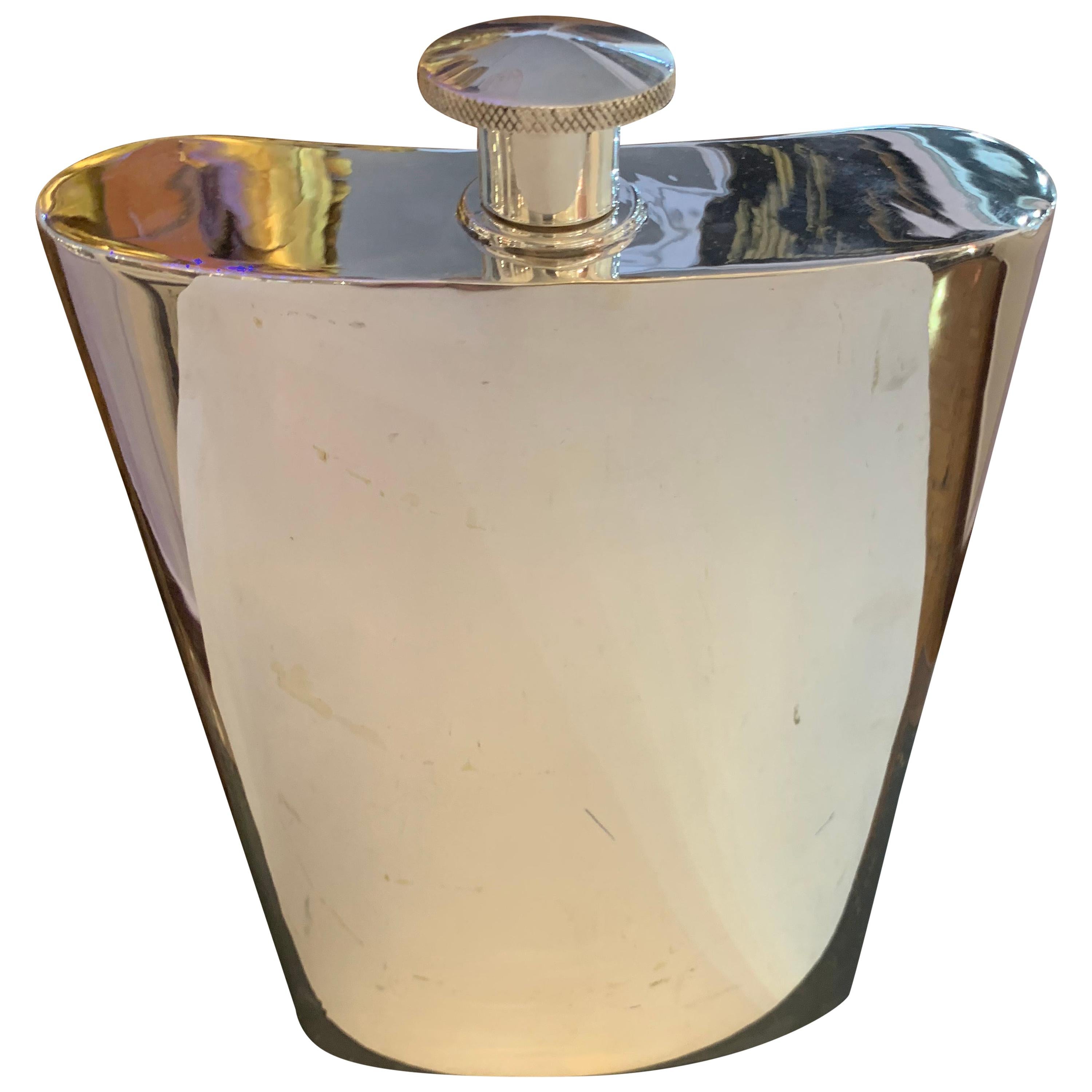 Oversized 1 Gallon Silver Plate Hip Flask, circa 1950 For Sale
