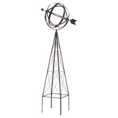 Oversized 105" Vintage Wrought Metal Garden Armillary 20thC