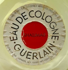 Oversized 12"H Store Display "Shalimar Eau De Cologne" Perfume Bottle Paris 1974