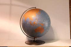 Oversized 1940s American Original Aviation World Globe by A.J. Nystrom & Co.