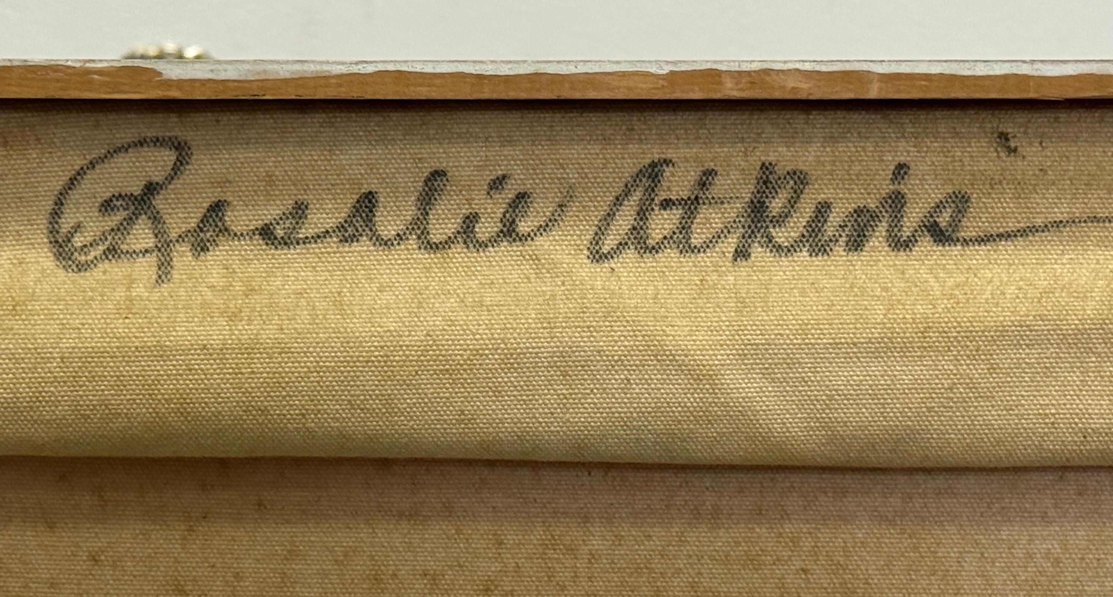 Abstraktes Ölgemälde auf Leinwand in Übergröße von Rosalie Atkins, Rosalie Atkins, „Red Sky“, 1970er Jahre im Angebot 2