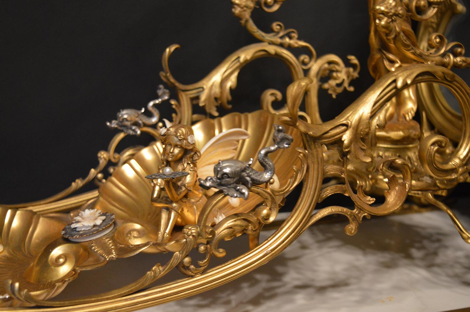 Oversized 19th Century Bronze and Marble Sculpture 5
