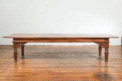Oversized 19th Century Indonesian Madurese Coffee Table with Carved Spandrels