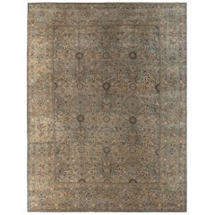 Antique Oversized 19th Century Persian Kirman Carpet