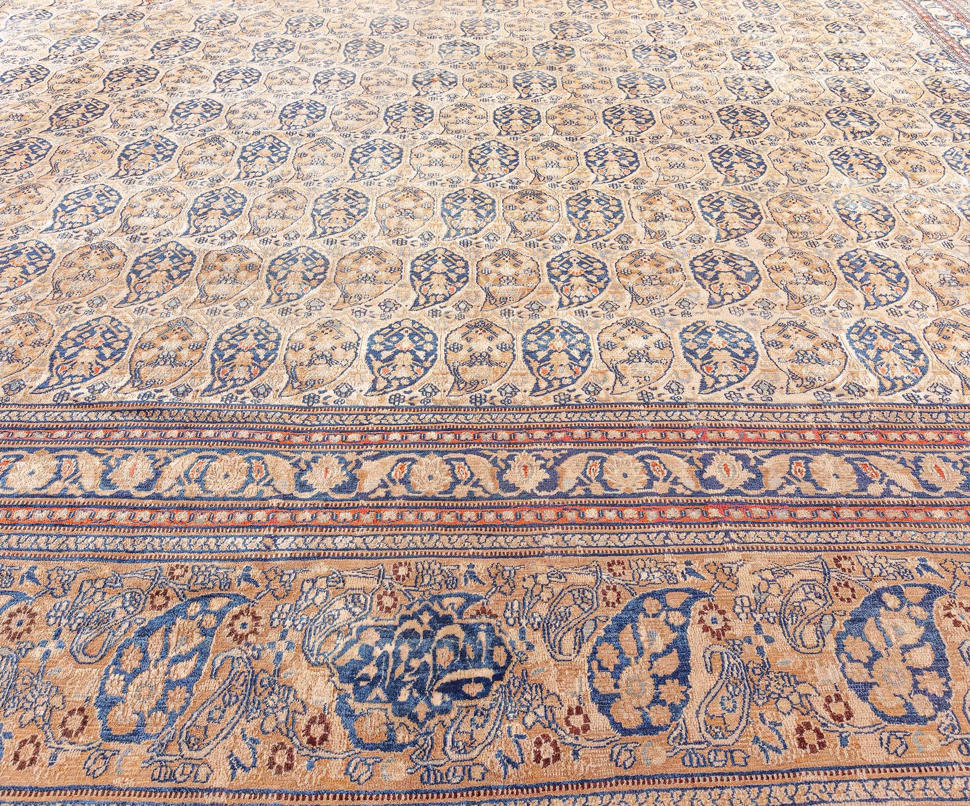 Oversized 19th Century Persian Meshad Rug For Sale 1