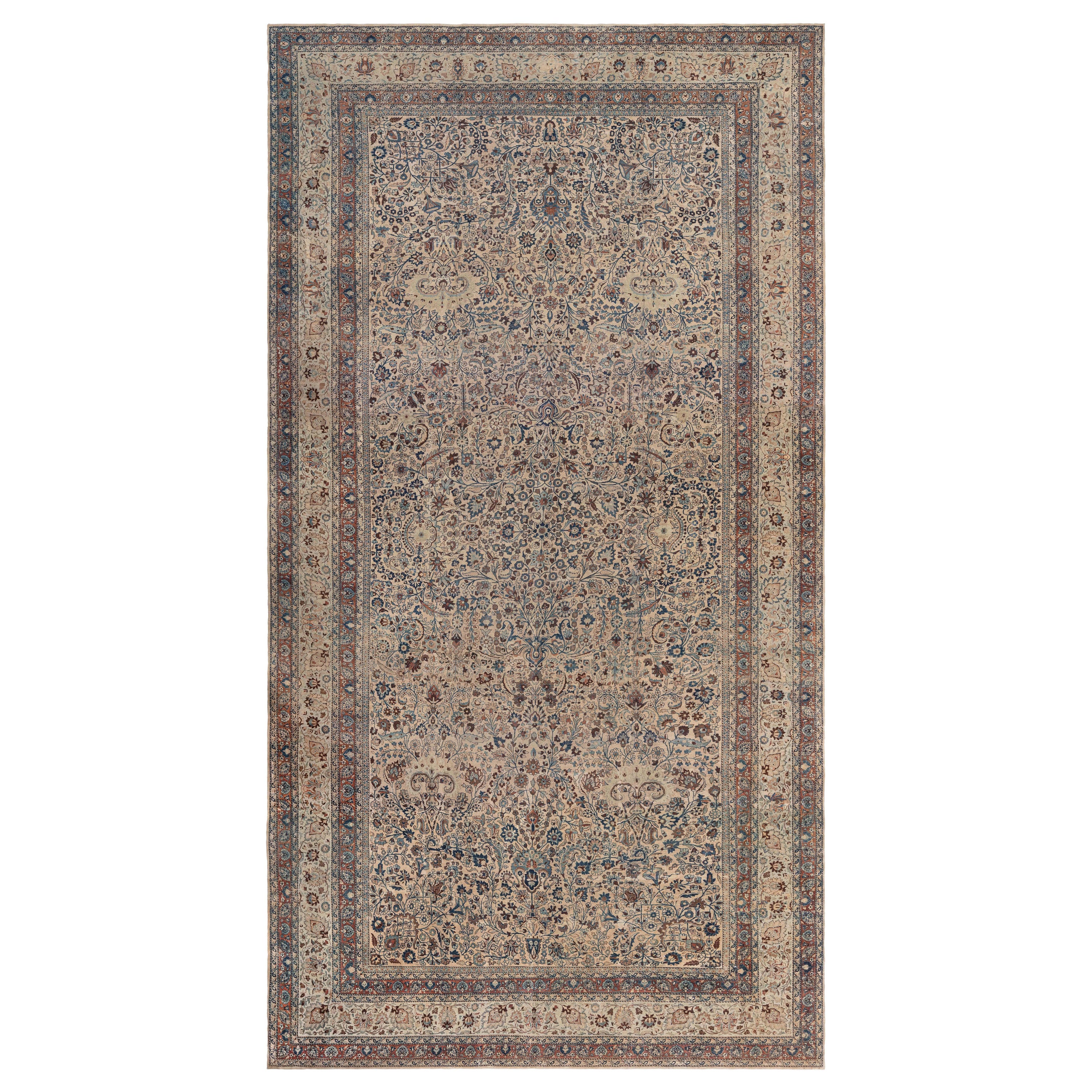 Oversized 19th Century Persian Meshad Rug Doris Leslie Blau For Sale