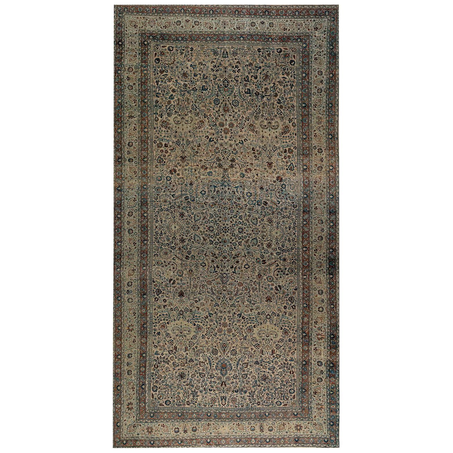 Oversized 19th Century Persian Meshad Rug For Sale