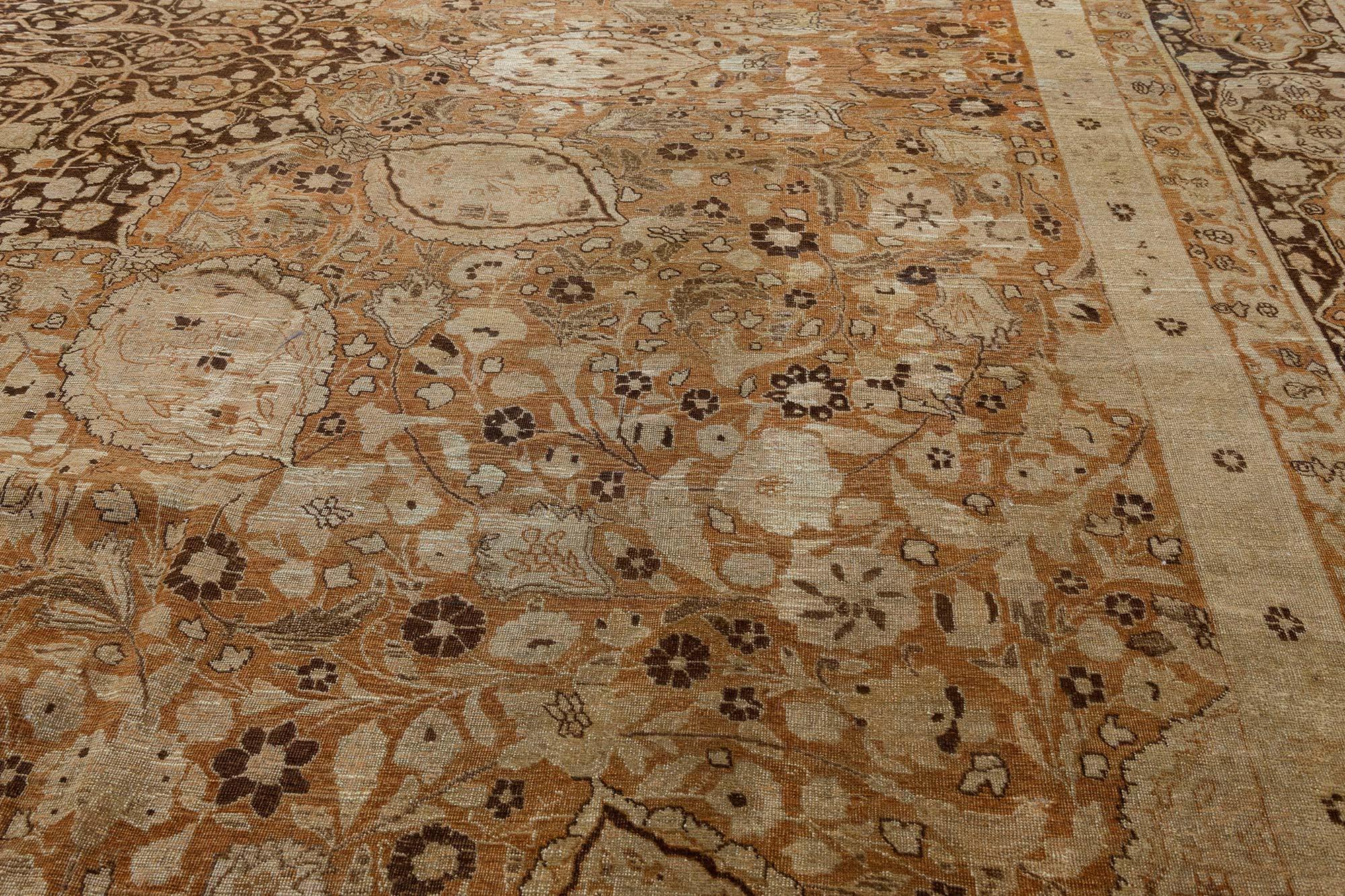 Oversized 19th Century Persian Tabriz Wool Rug For Sale 2