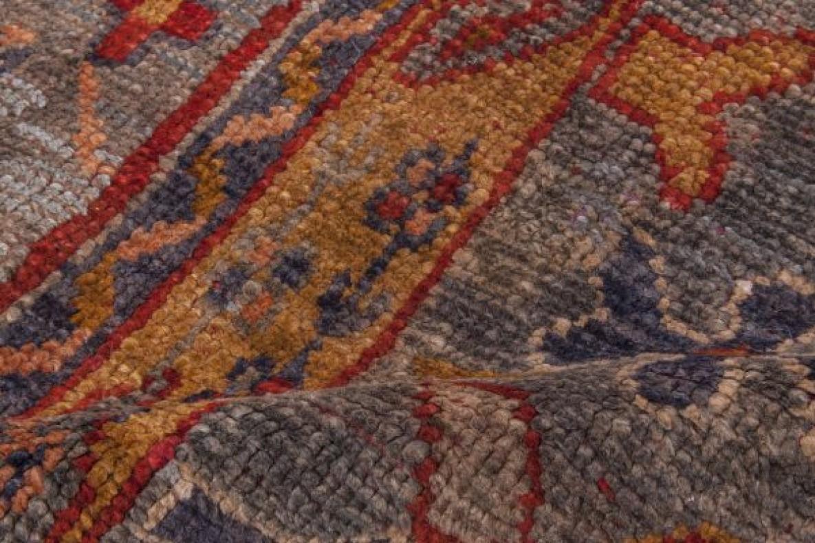 Doris Leslie Blau Oversized Antique Turkish Oushak Rug In Good Condition For Sale In New York, NY