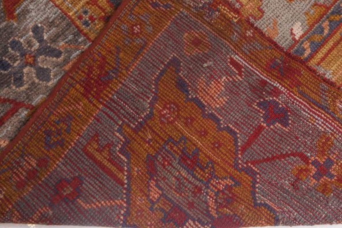 Oversized 19th Century Turkish Oushak Red Wool Rug For Sale 1