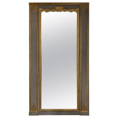 Oversized Trumeau Full Length Floor Carved Wood Mirror