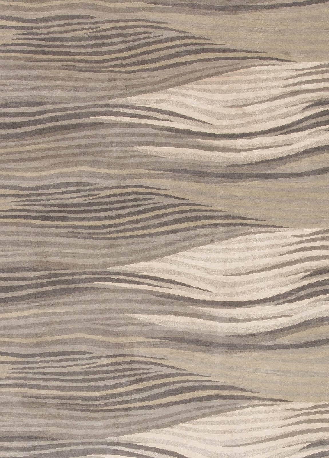 Abstrakter moderner Flussteppich in Übergröße von Doris Leslie Blau (Moderne) im Angebot