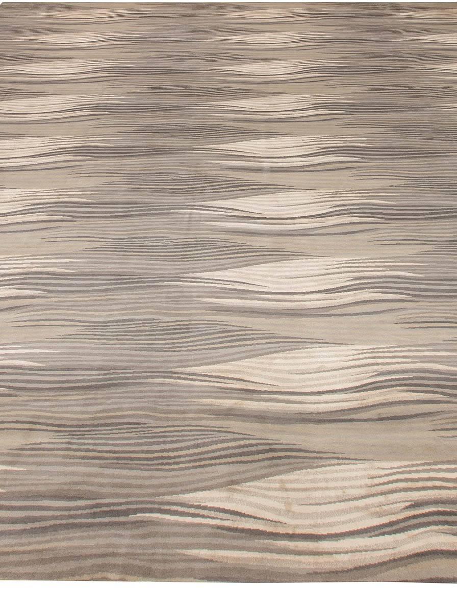 Annodato a mano Tappeto fluviale astratto moderno oversize di Doris Leslie Blau in vendita