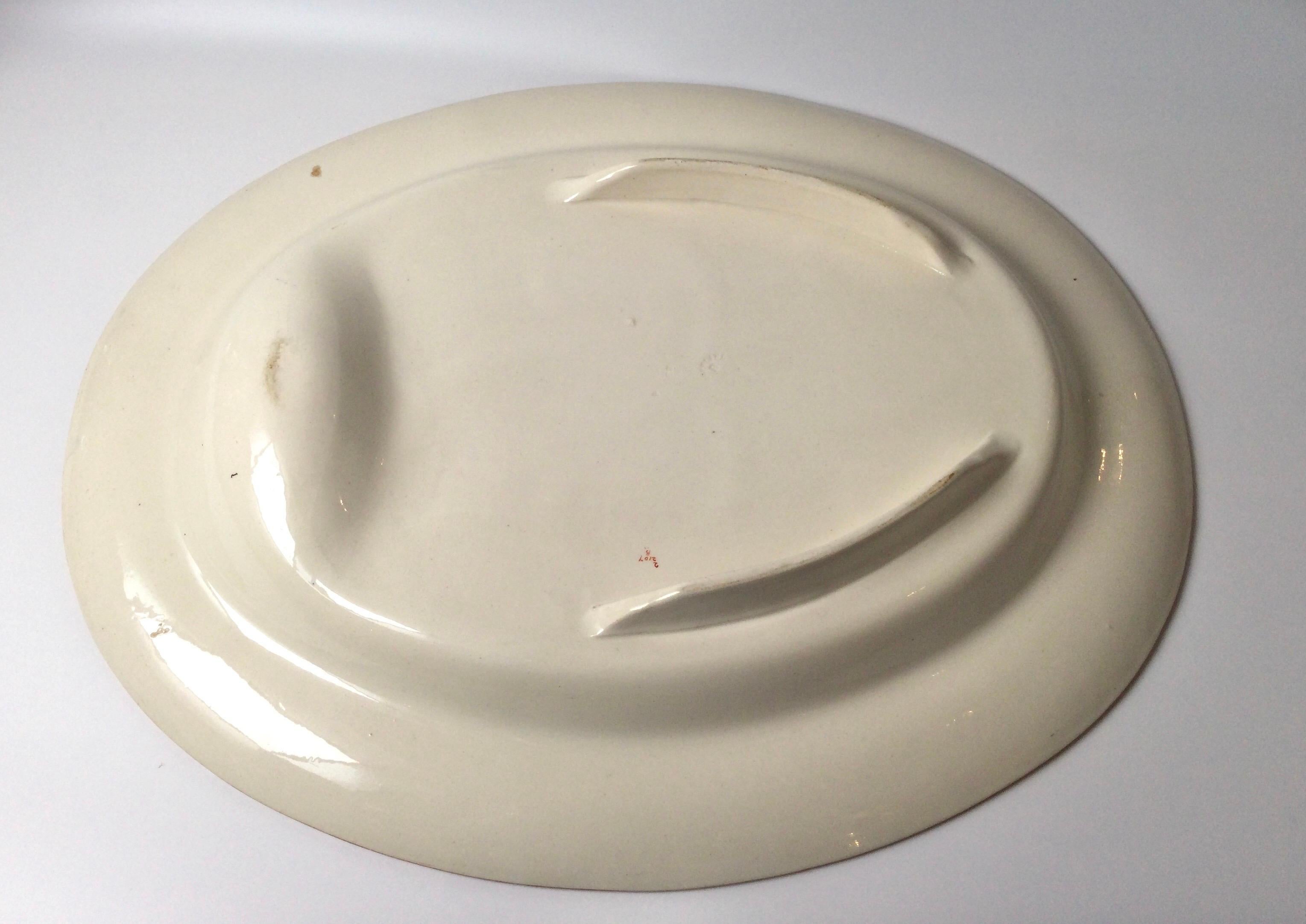 Oversized Aesthetic Period Copland Ironstone Chrysanthemum Pattern Meat Platter For Sale 1