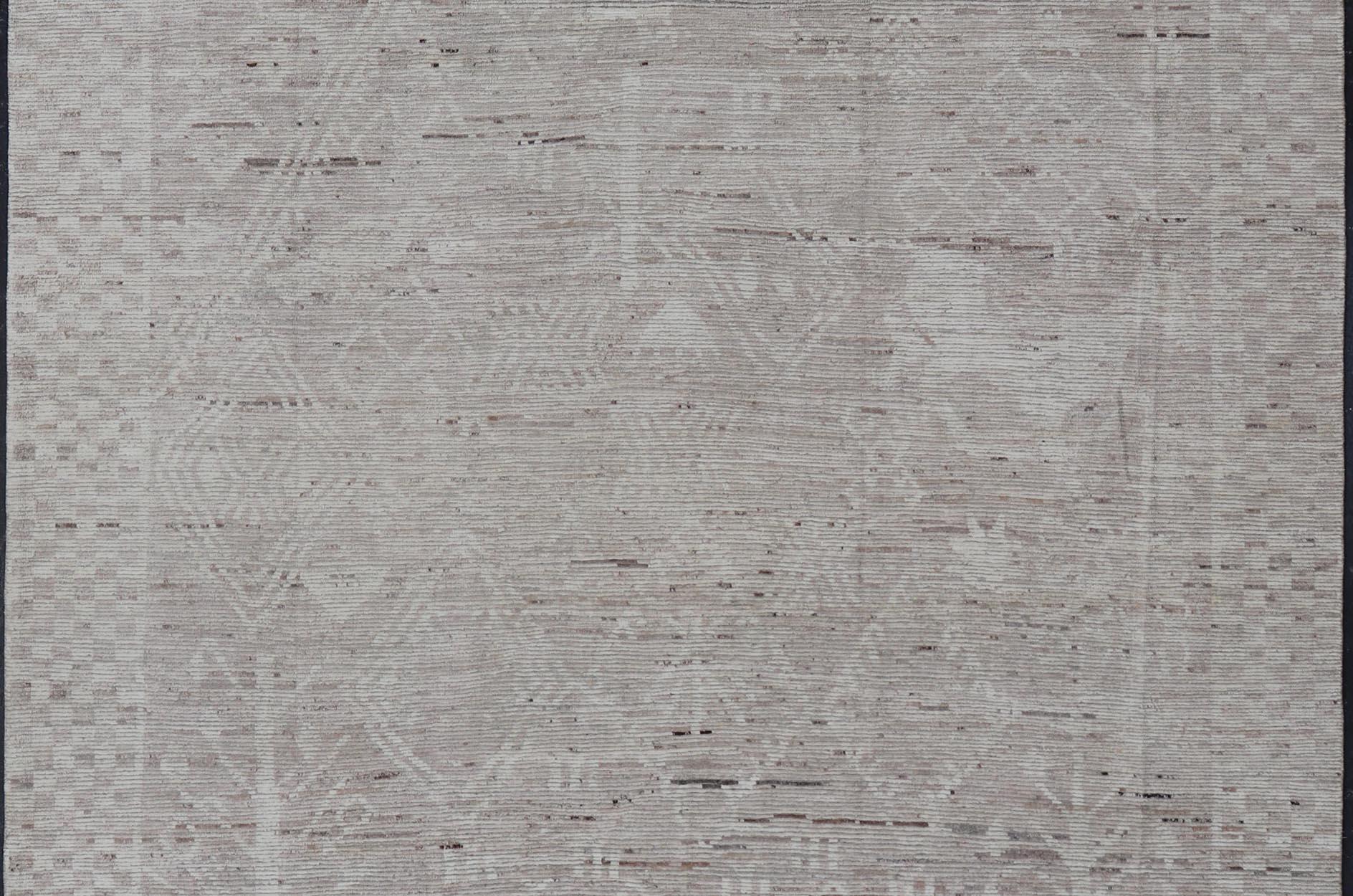 Alfombra afgana de gran tamaño, moderna, informal y abstracta, en tonos terrosos apagados 12'10 x 15'9 en venta 4