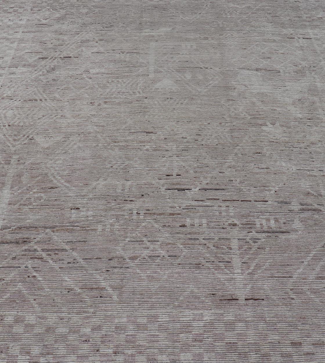 Alfombra afgana de gran tamaño, moderna, informal y abstracta, en tonos terrosos apagados 12'10 x 15'9 en venta 8