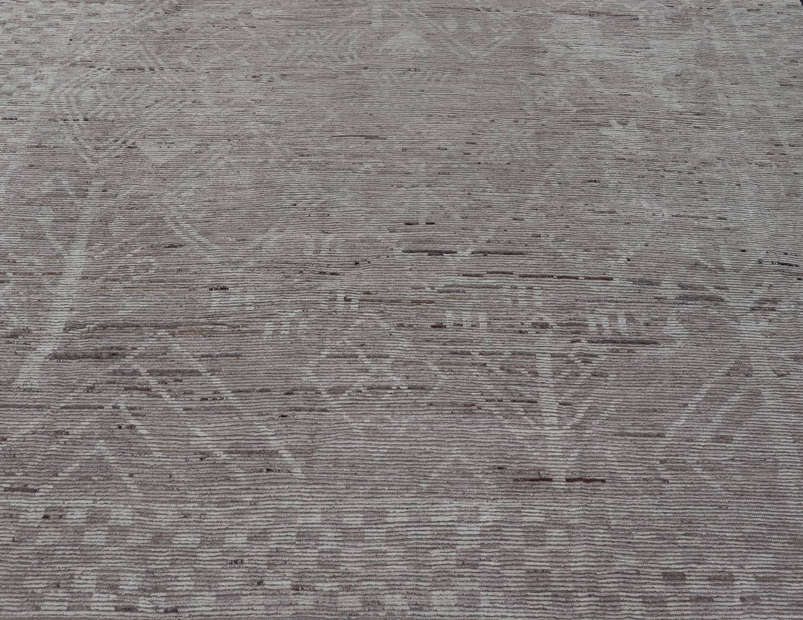 Alfombra afgana de gran tamaño, moderna, informal y abstracta, en tonos terrosos apagados 12'10 x 15'9 en venta 9