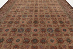 Oversized Antique 20th Century English Needlepoint Rug in Brown - Rug & Kilim