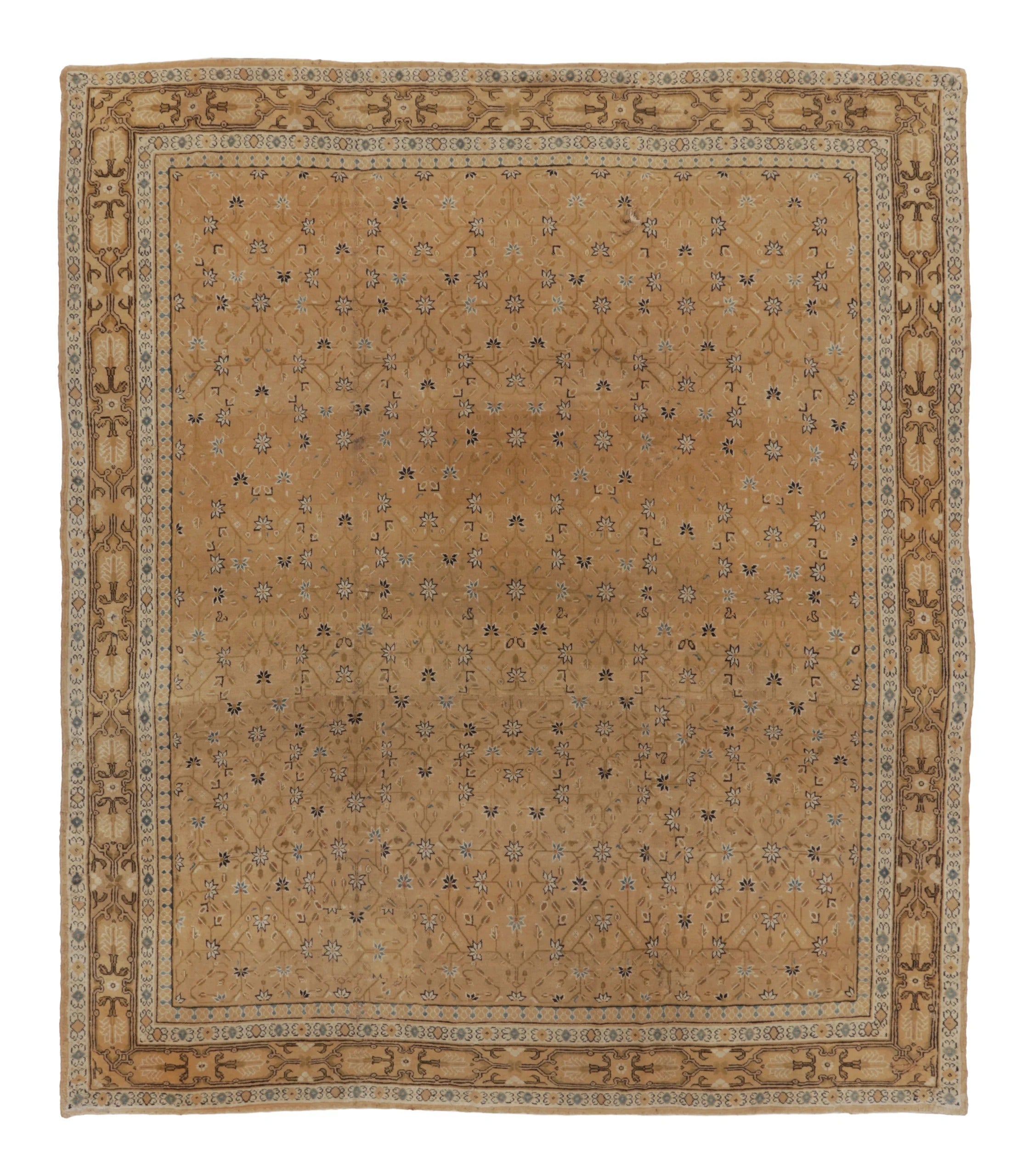 Oversized Antique 20th Century Indian Mogul Rug with Floral Vinery - Rug & Kilim For Sale