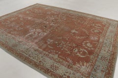Oversized Antique 20th Century Lahore Rug with Distressed Florals - Rug & Kilim