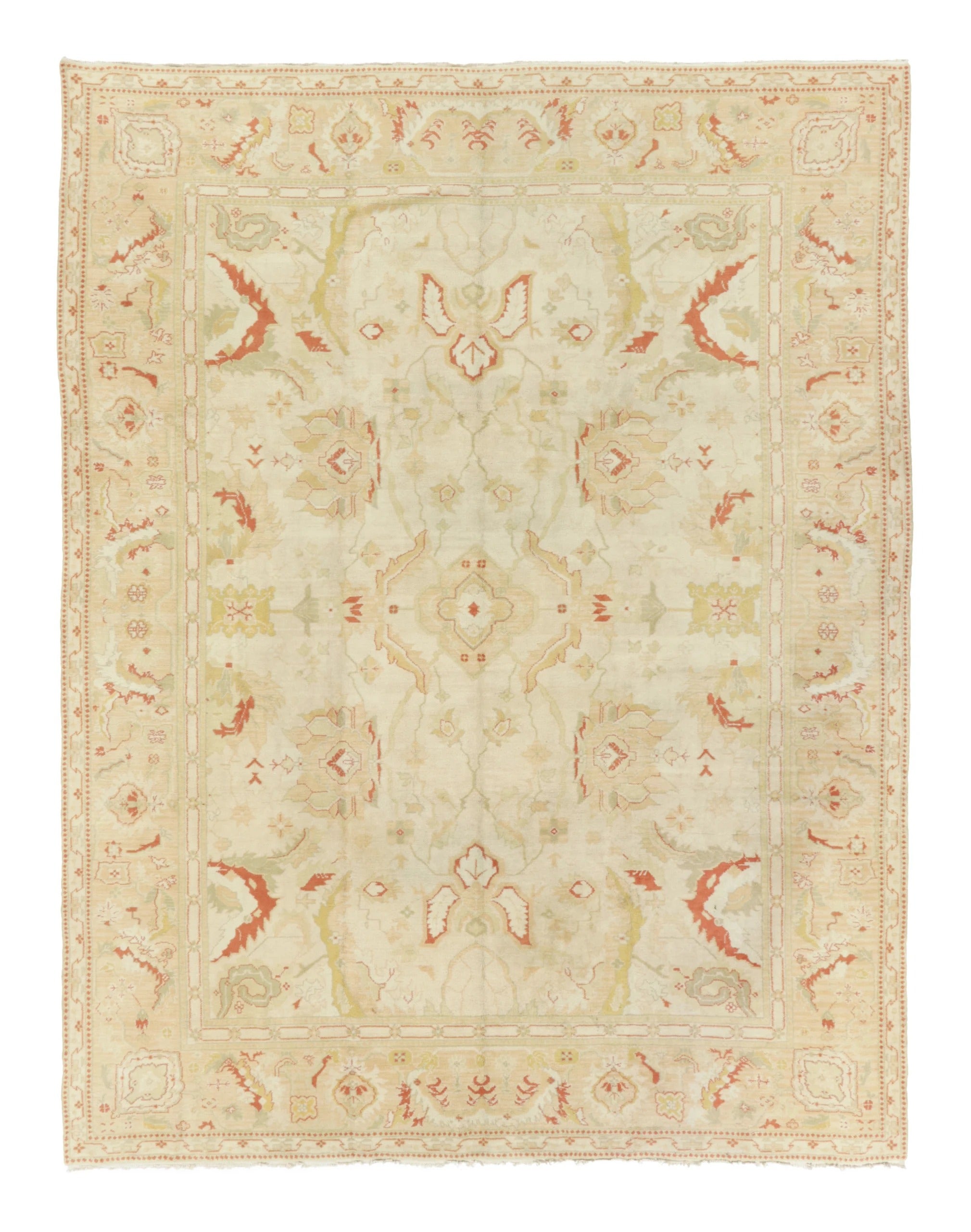 Oversized Antique 20th Century Portuguese Rug with Floral Motifs - Rug & Kilim