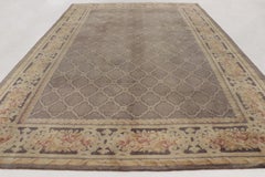 Oversized Antique 20th Century Spanish Rug with Delicate Lattice - Rug & Kilim