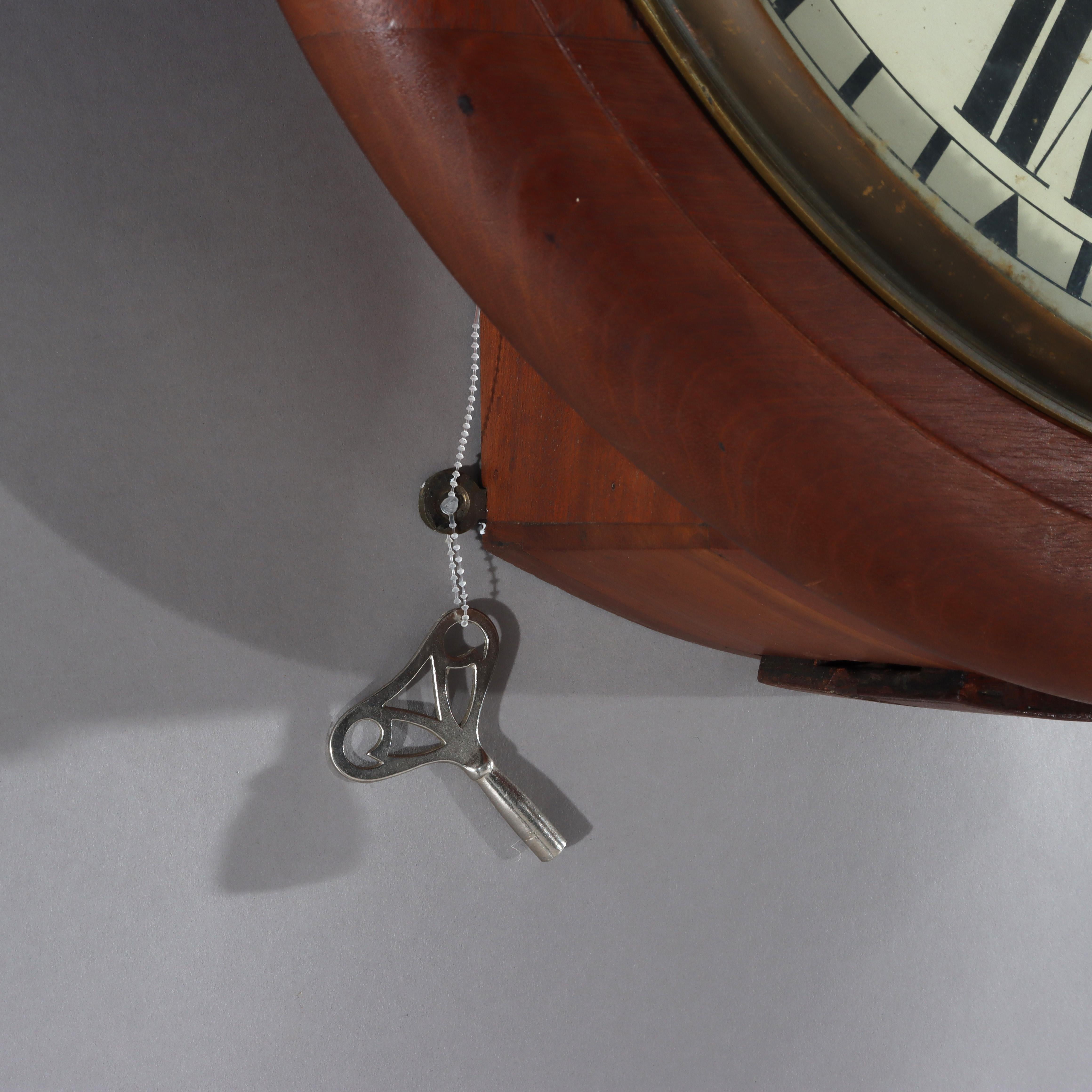 19th Century Oversized Antique A. J. Riggs Hammersmith Victorian Walnut Bankers Clock 19thC For Sale