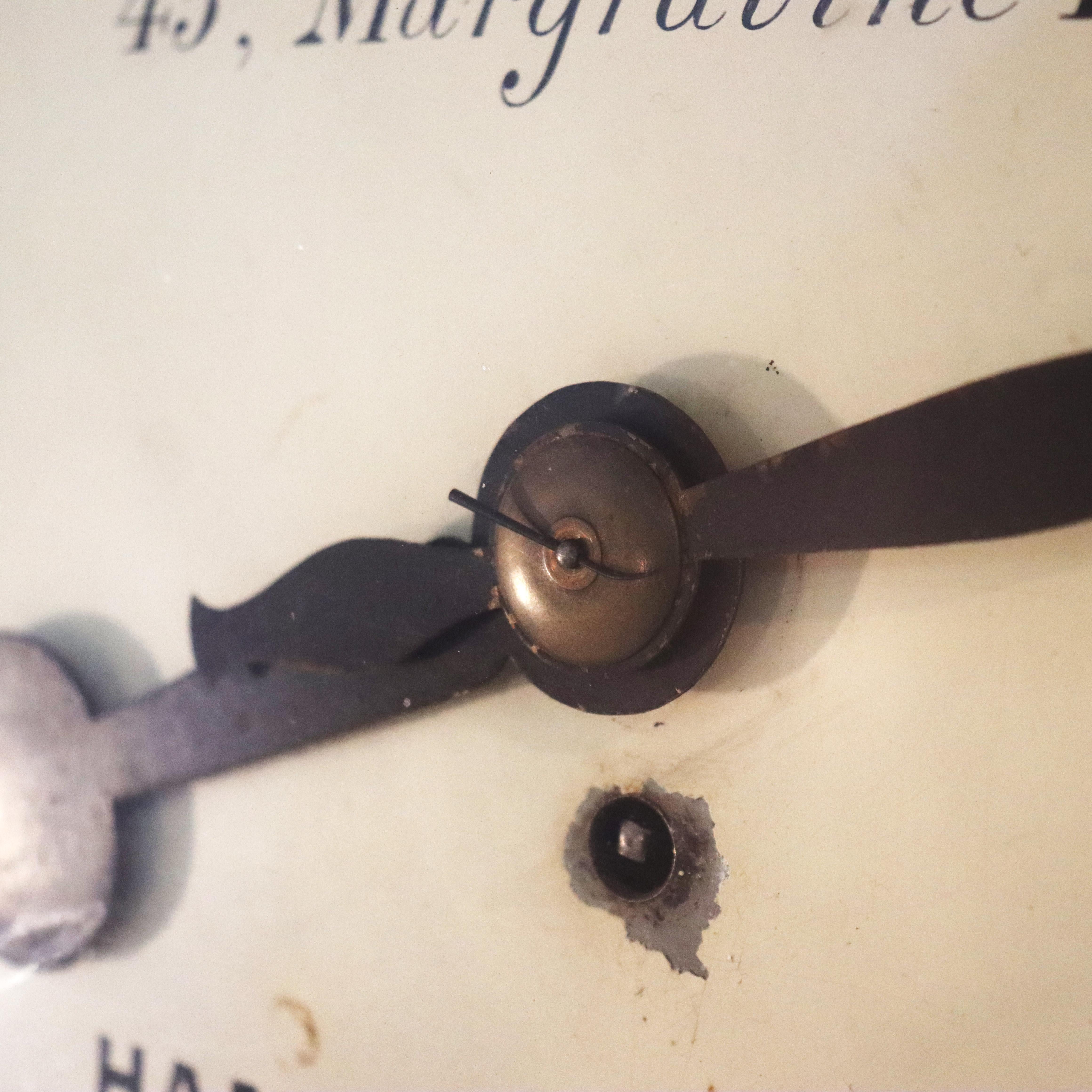 Oversized Antique A. J. Riggs Hammersmith Victorian Walnut Bankers Clock 19thC For Sale 3