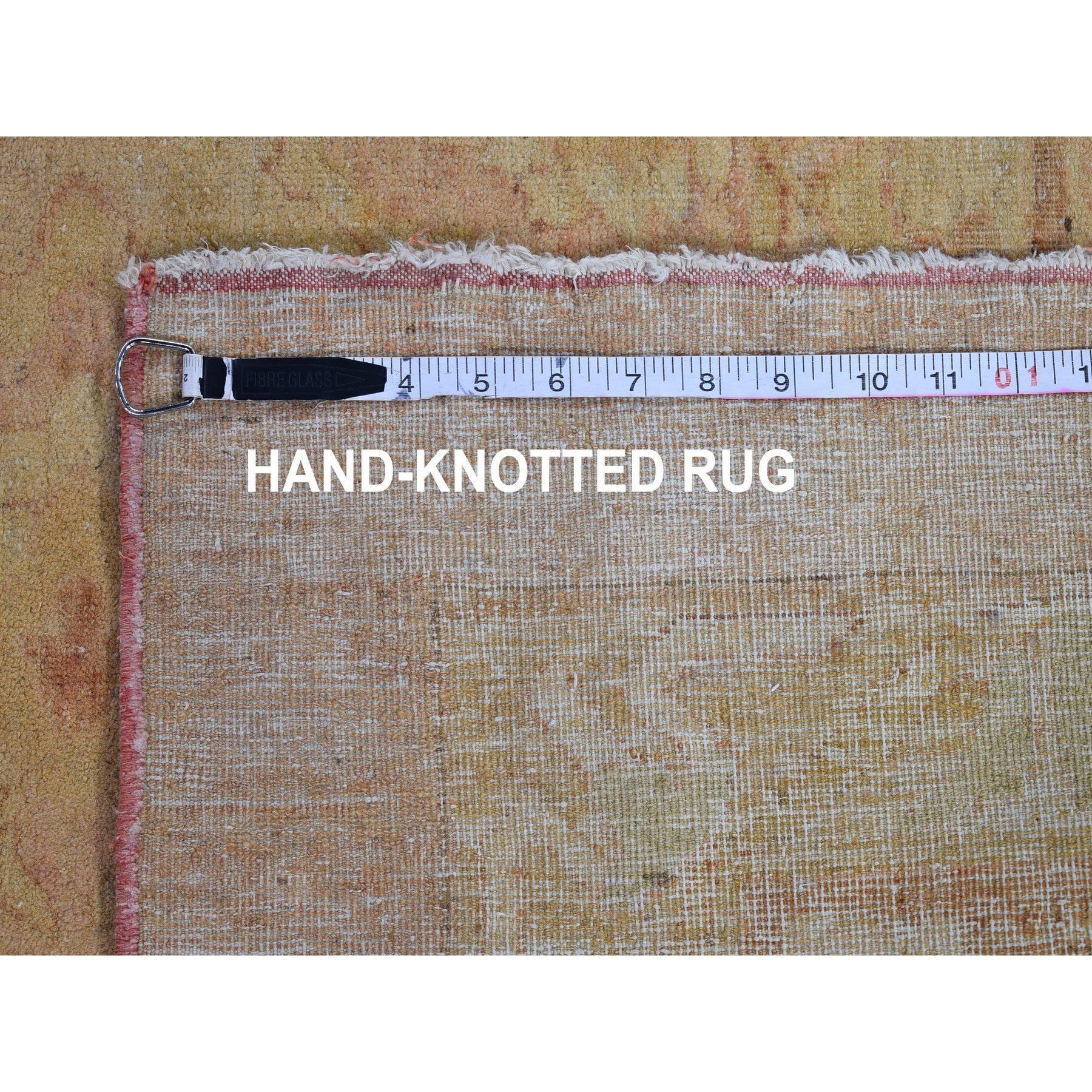 Oversized Antique Agra Good Cond Soft Colors Even Wear Pure Wool Handknotted Rug For Sale 4