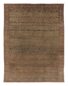 Tappeto Agra antico e sovradimensionato con una raffinata griglia floreale in tonalità terrose - Rug & Kilim