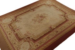 Oversized Antique Aubusson Flatweave Rug with Floral Medallion, from Rug & Kilim