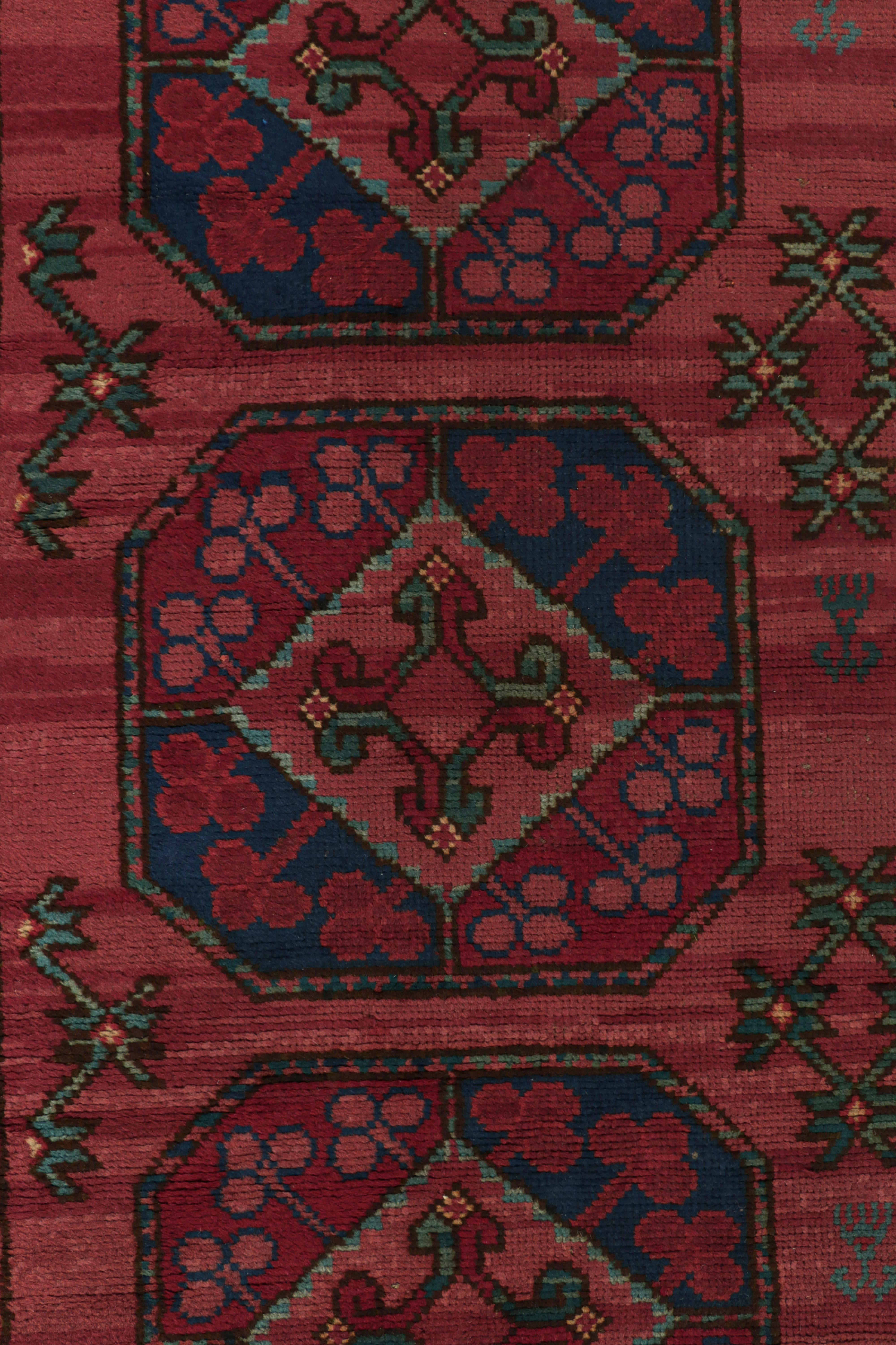 Early 20th Century Oversized Antique Axminster Rug in Red with Bokhara Medallions - Rug & Kilim For Sale