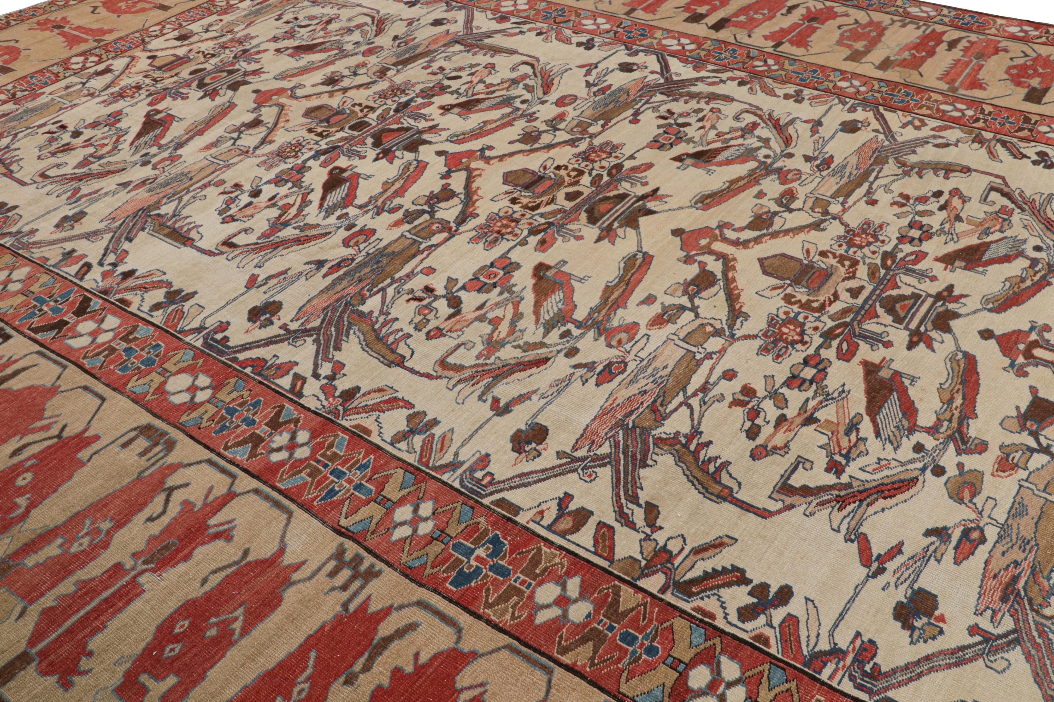 Hand-Knotted Oversized Antique Bakshaish Persian Rug with Pictorials For Sale