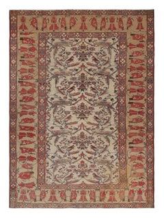 Oversized Antique Bakshaish Persian Rug with Pictorials