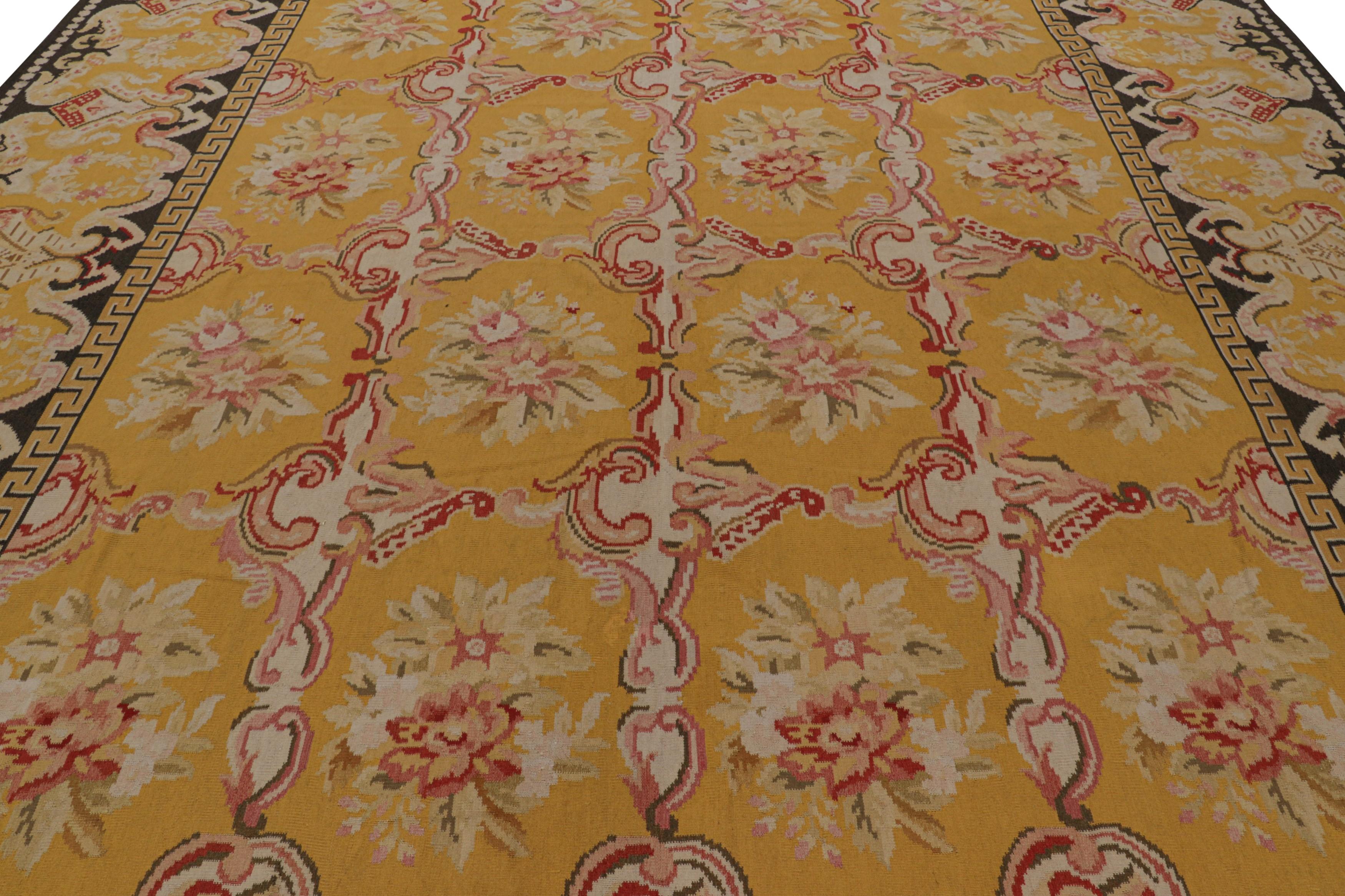 Made with hand-knotted wool and originating from East Turkestan circa 1930-50, this 6x7 Samarkand rug is an exciting entry to Rug & Kilim’s repertoire of Vintage Oriental creations. 

On the Design: 

Admirers of the craft will recognize this
