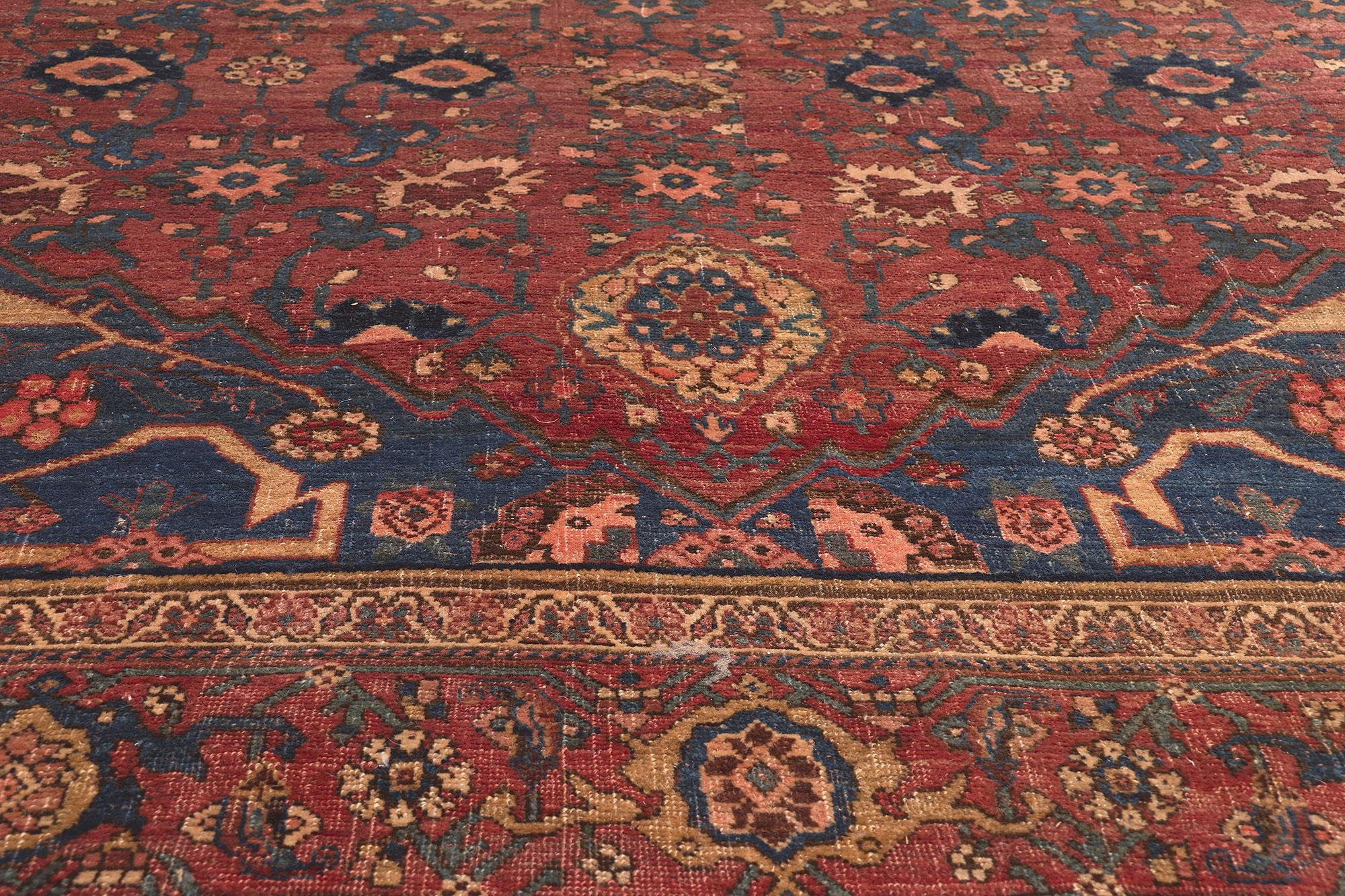 Persian Oversized Antique Bidjar Triclinium Rug Audience Carpet, Hotel Lobby Size Carpet For Sale