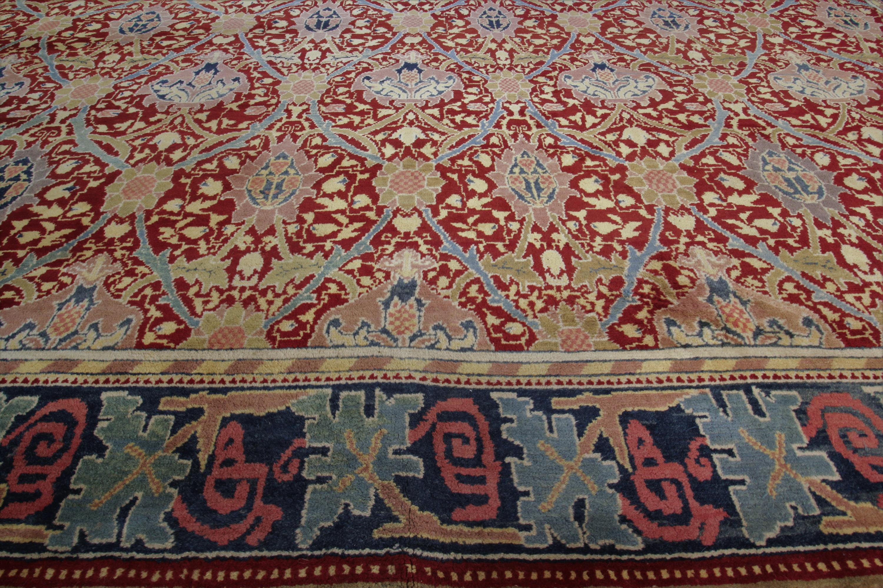 Übergroßer antiker Donegal Teppich Arts & Crafts Teppich Europäischer Jugendstil Teppich (Frühes 20. Jahrhundert) im Angebot