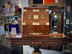 Oversized Antique English Olivewood Stationery Cabinet by Betjemann & Leuchars